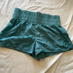 Dip Teal Athletic Shorts Elastic Waist Lightweight